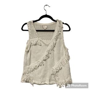 Anthropologie Cream Sweater Tank Top
